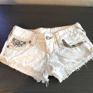 True Religion Cut off shorts w/ Rhinestones